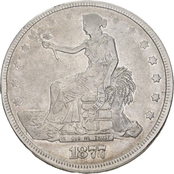 1877 USA trade dollar, renset, 1-