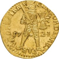 1724 Utrecht dukat, ex. Rundeskaten, 0/01