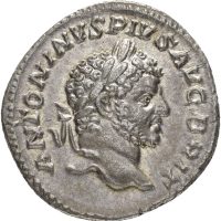 AR denarius Caracalla (198-217 e.Kr.), 2,80 g, Roma, 01