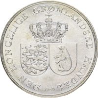 1960 Grønland 1 krone Frederik IX, 0/01
