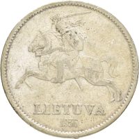 1936 Litauen 10 litu, skade i blanket rev., 1+