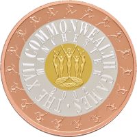 2002 Australia 50 dollars Elizabeth II, trimetallisk - 7,80 g gull, 13,39 g sølv, 15,32 kobber, proof