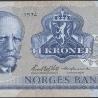 1974 10 kroner QH0330390, Erstatningseddel, 0/01