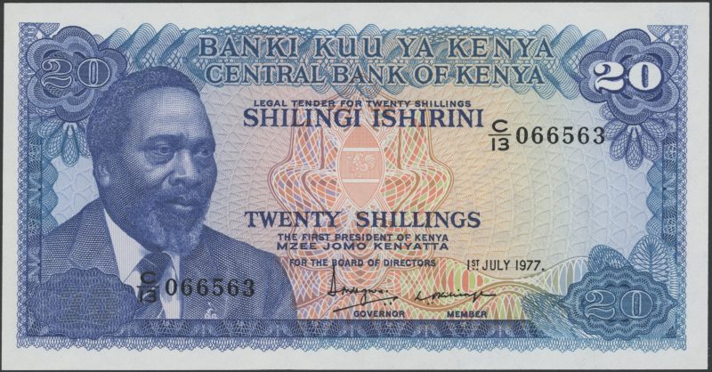 1977 Kenya 20 Shillings, 0