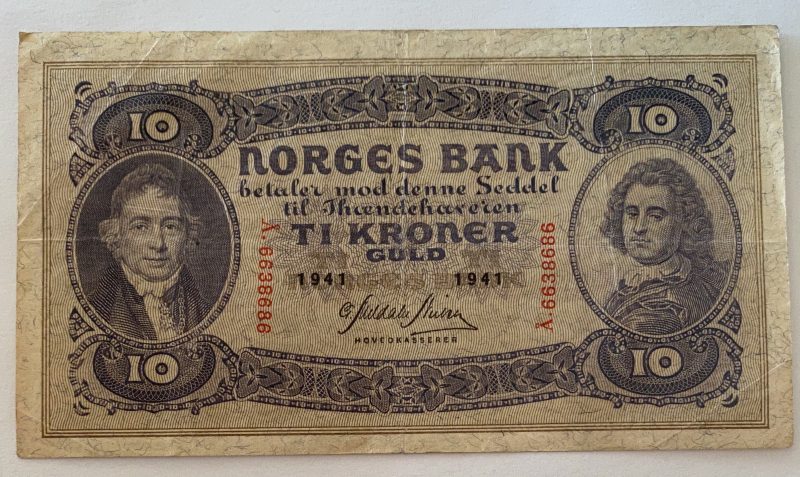 1941  10 kroner Å, 1