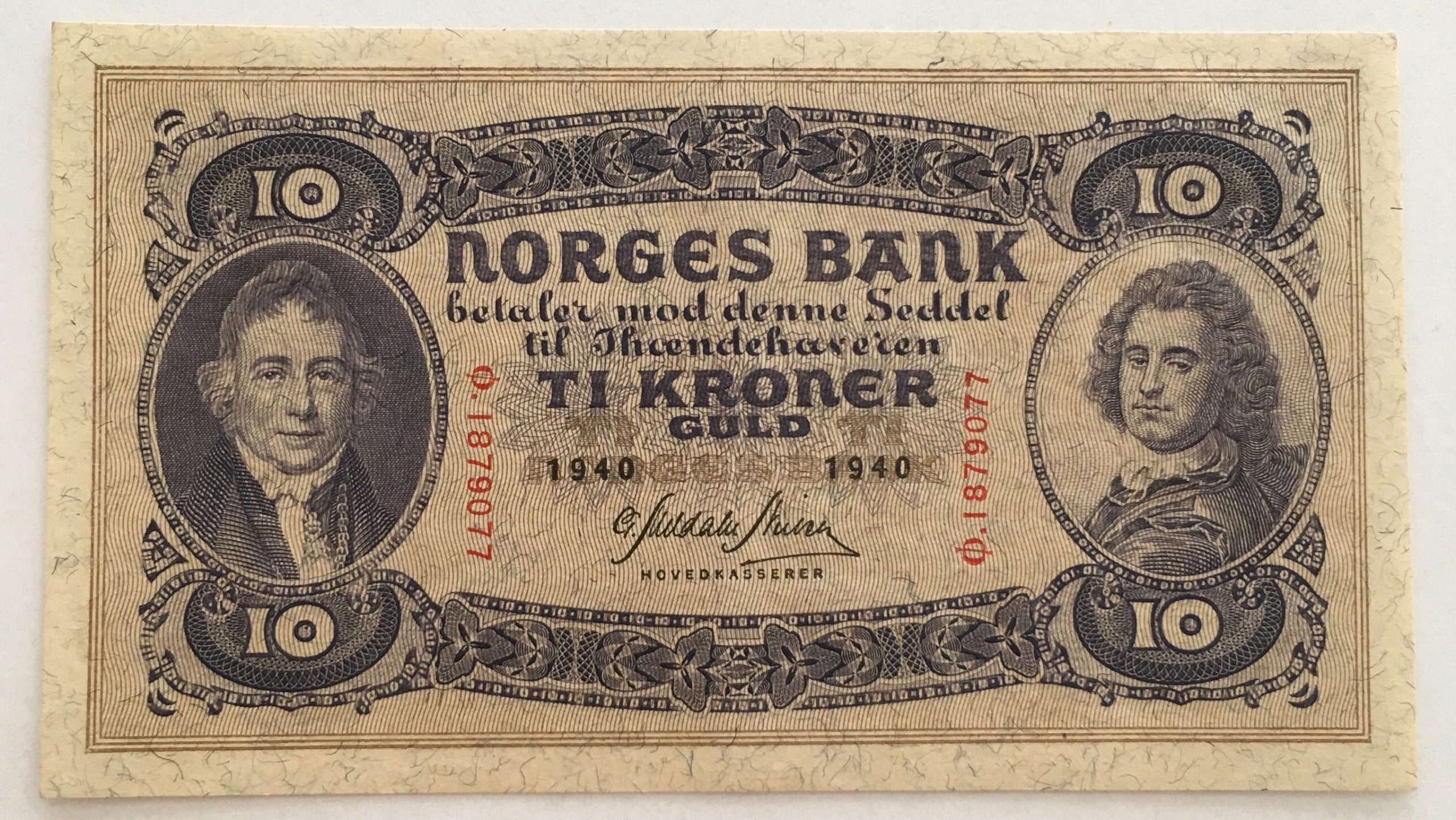 1940  10 kroner Ø, 1+/01