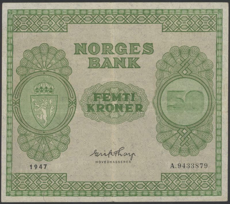 1947 50 kroner A.9433879, 1