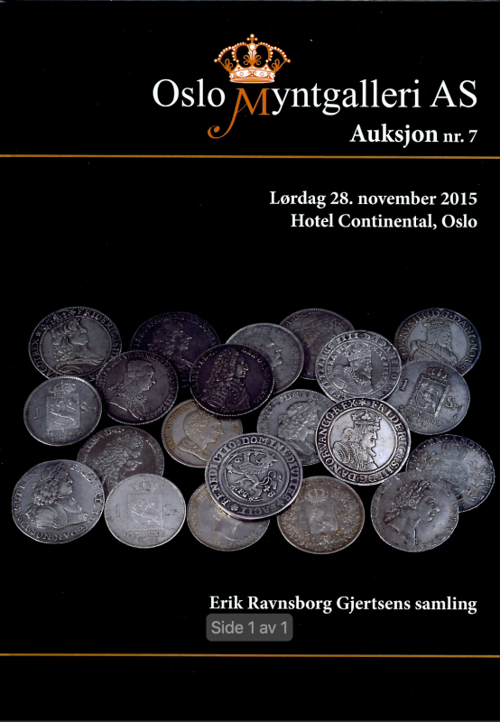 Oslo Myntgalleri katalog auksjon nr. 7