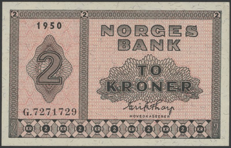 1950 2 kroner G.7271729, 1+