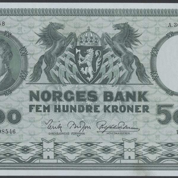 1968 500 kroner A.3098546, fingermerke, 1+/01
