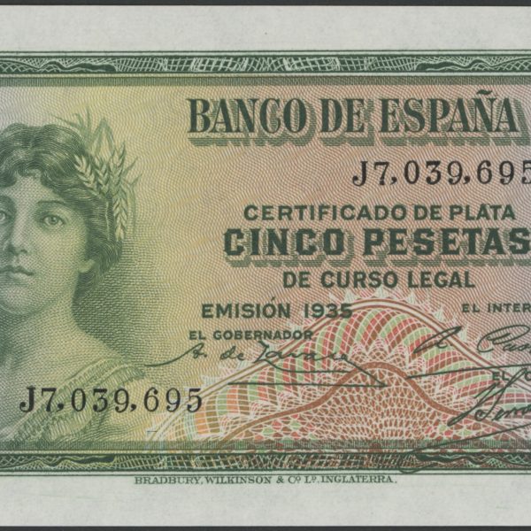 1935 Spania 5 pesetas, 0
