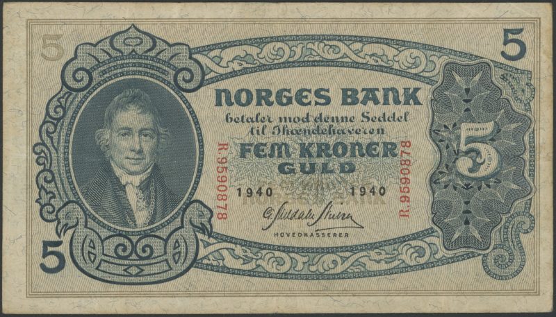 1940 5 kroner R.9590878, 1-