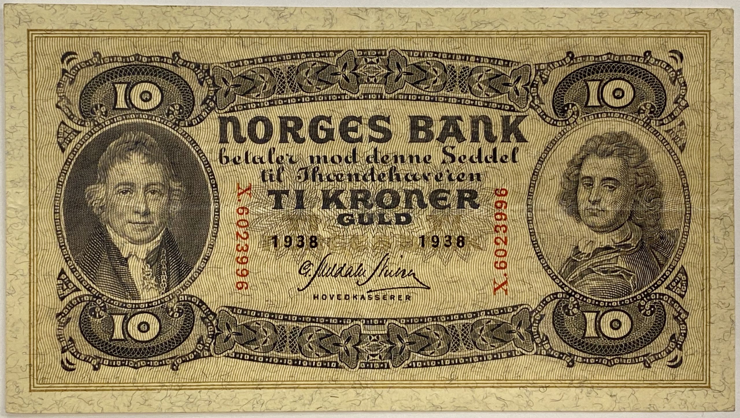 1938 10 kroner X.6023996, 1