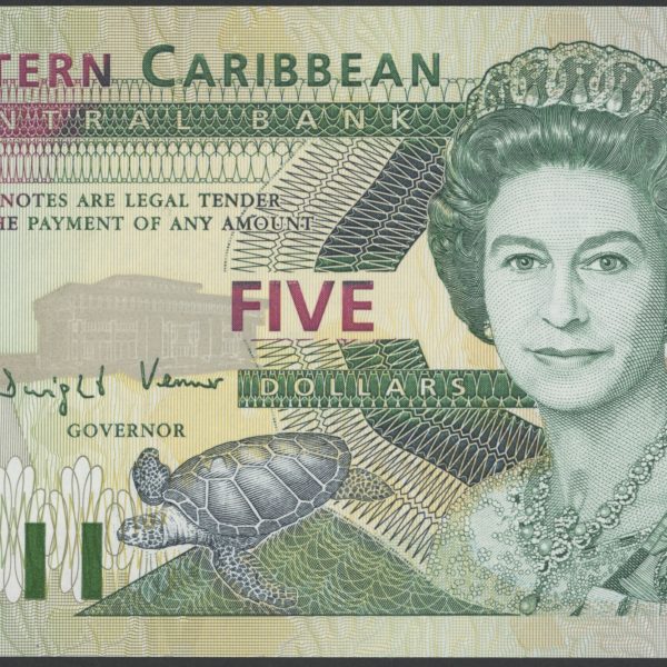 1993 (ND) Saint Kitts & Nevis Eastern Caribbean States 5 dollar C.269652K, 0