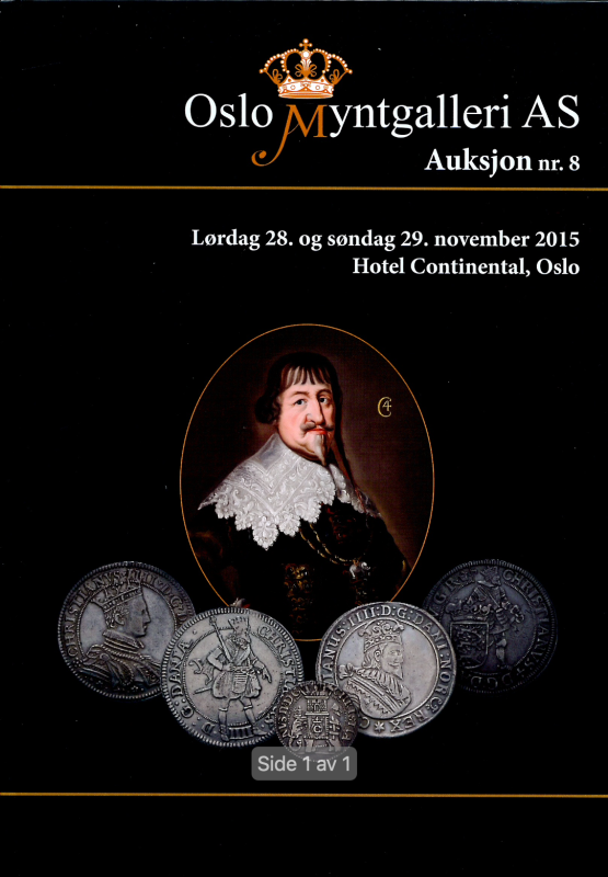 Oslo Myntgalleri katalog auksjon nr. 8