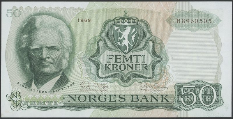 1969 50 kroner B8960505, 5. utg., 0/01