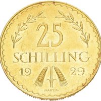 1929 Østerrike 25 schilling, 0/01