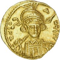 AV solidus Constantin IV (668-685 e. Kr.), 4,29 g, Constantinople, lett klippet, 1+/01