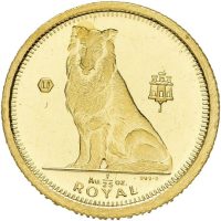 1995 Gibraltar 1/25 royal Elizabeth II, Collie, 1,24 g .999 gull, proof