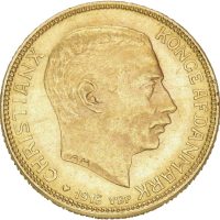 1915 Danmark 20 kroner Christian X, 1+/01