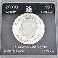 1996 Sverige 200 kronor Carl XVI Gustaf, Kalmarunionen 1397, BU
