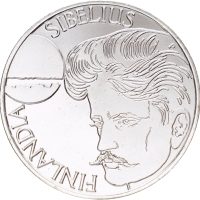 1999 Finland 100 markkaa, Jean Sibelius, 22 g .925 sølv, 0