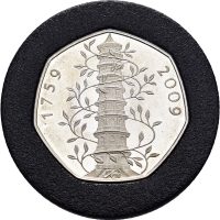 2009 England 5 pounds Elizabeth II, Kew Garden, piedfort, 16 g .925 sølv, oppl. 3500 stk., proof