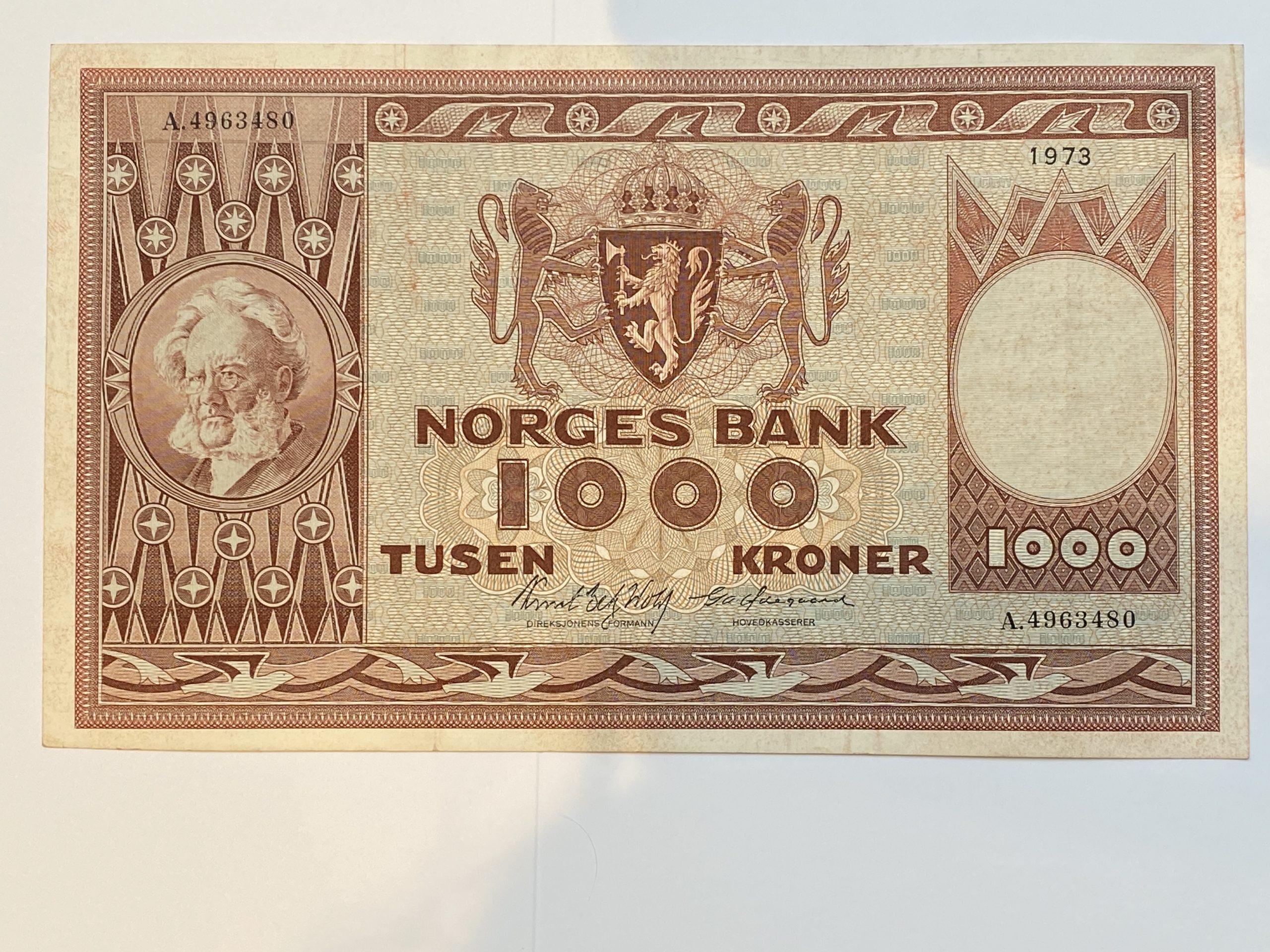 1973 1000 kroner A.4963480, 1