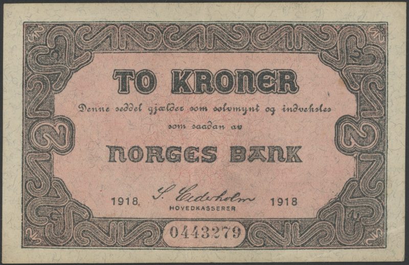1918 2 kroner 0443279, 1+