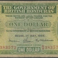 1965 Britisk Honduras 1 dollar, 1-/2