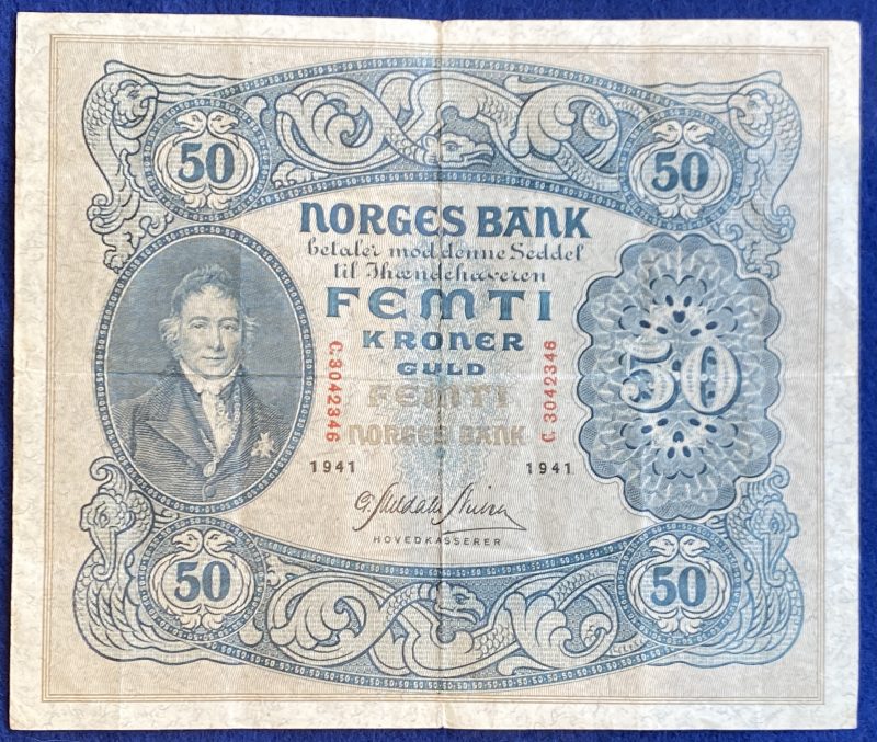 1941 50 kroner C.3042346, 1-