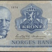 1974 10 kroner QG0303099, Erstatningseddel, 1-/2