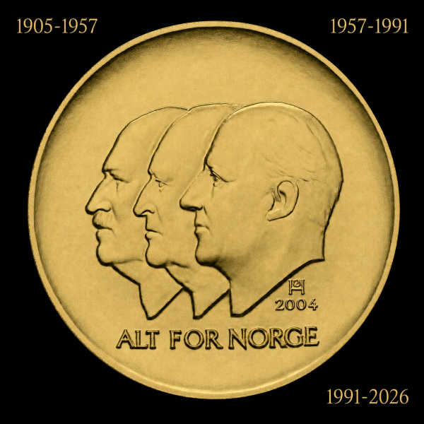 2004 1500 kroner, hundreårsmynten i gull nr. 2, proof