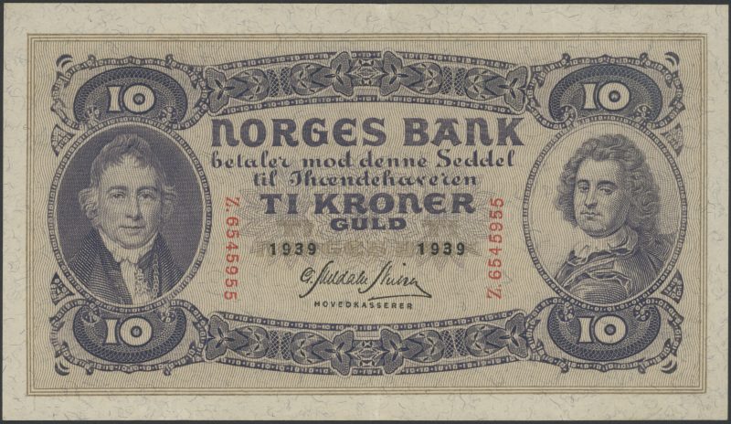 1939 10 kroner Z.6545955, 01