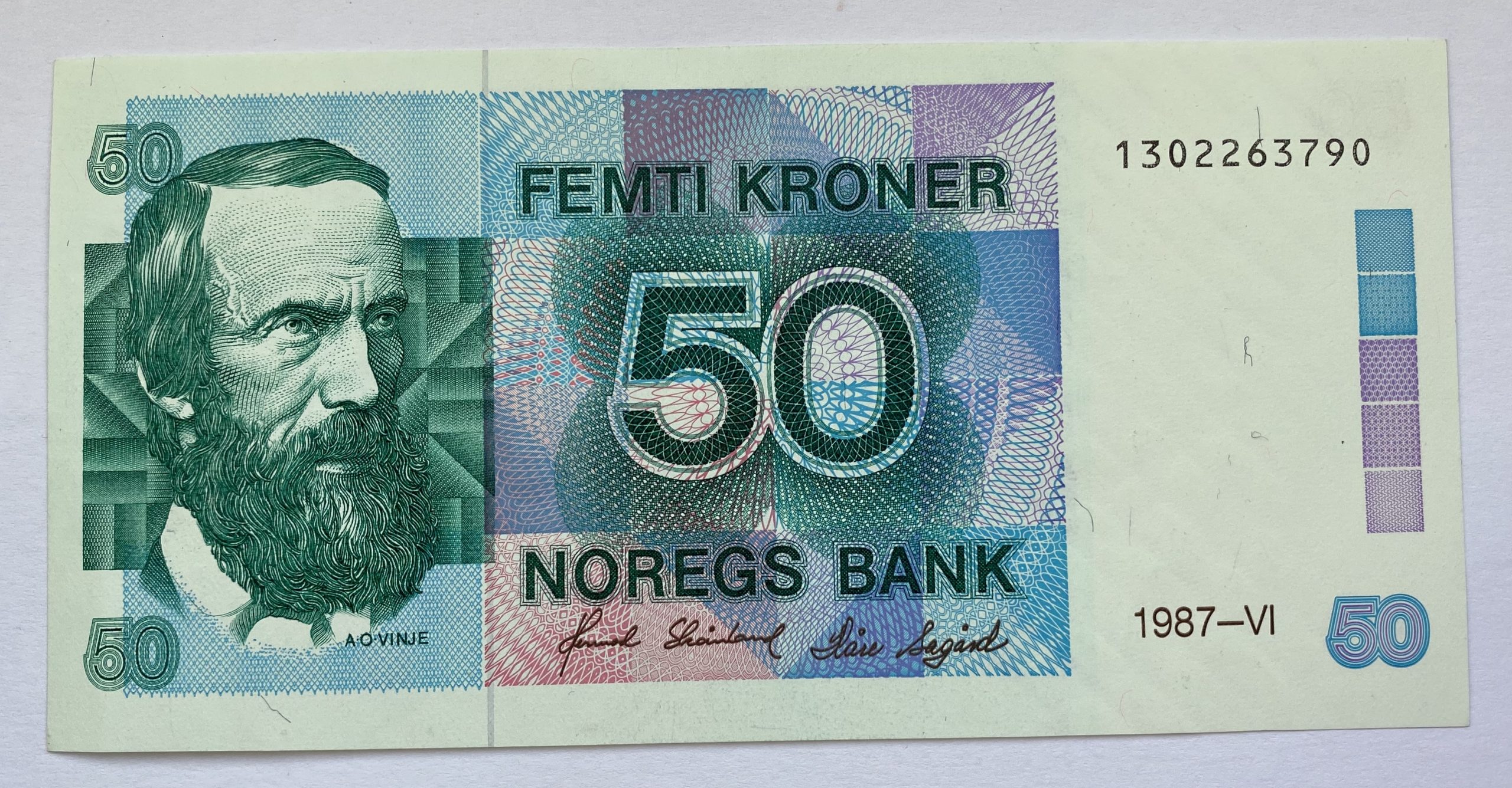 1987  50 kroner, 0/01