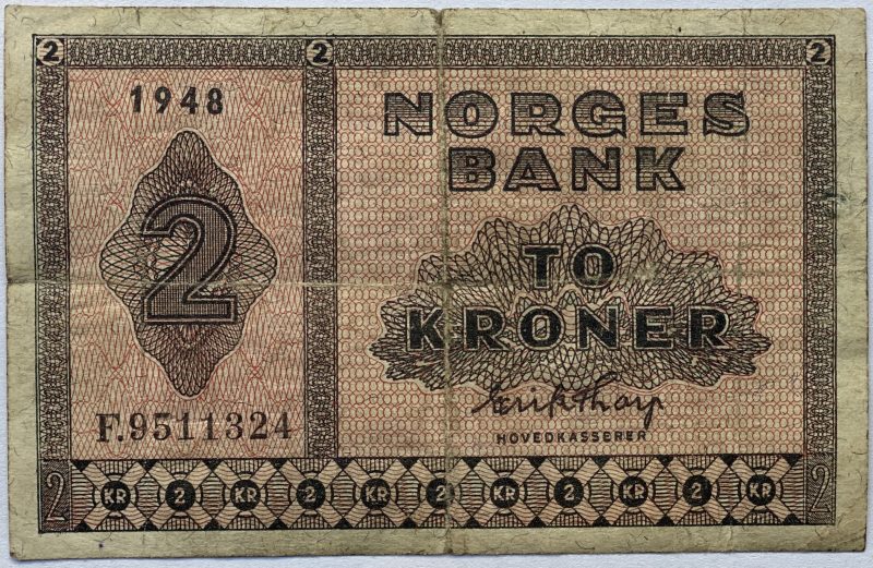 1948 2 kroner F.9511324, rift, 1-2