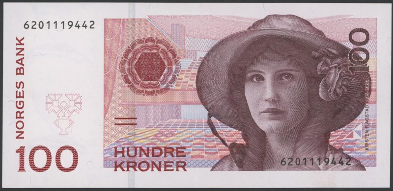 1995 100 kroner 6201119442, 0/01