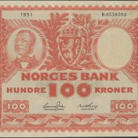 1951 100 kroner B.6558592, 1/1-