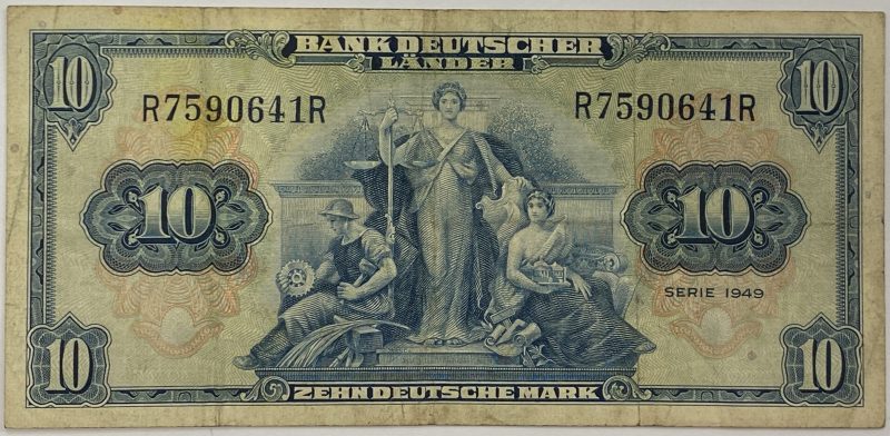 1949 Tyskland 10 Deutsche Mark, 1