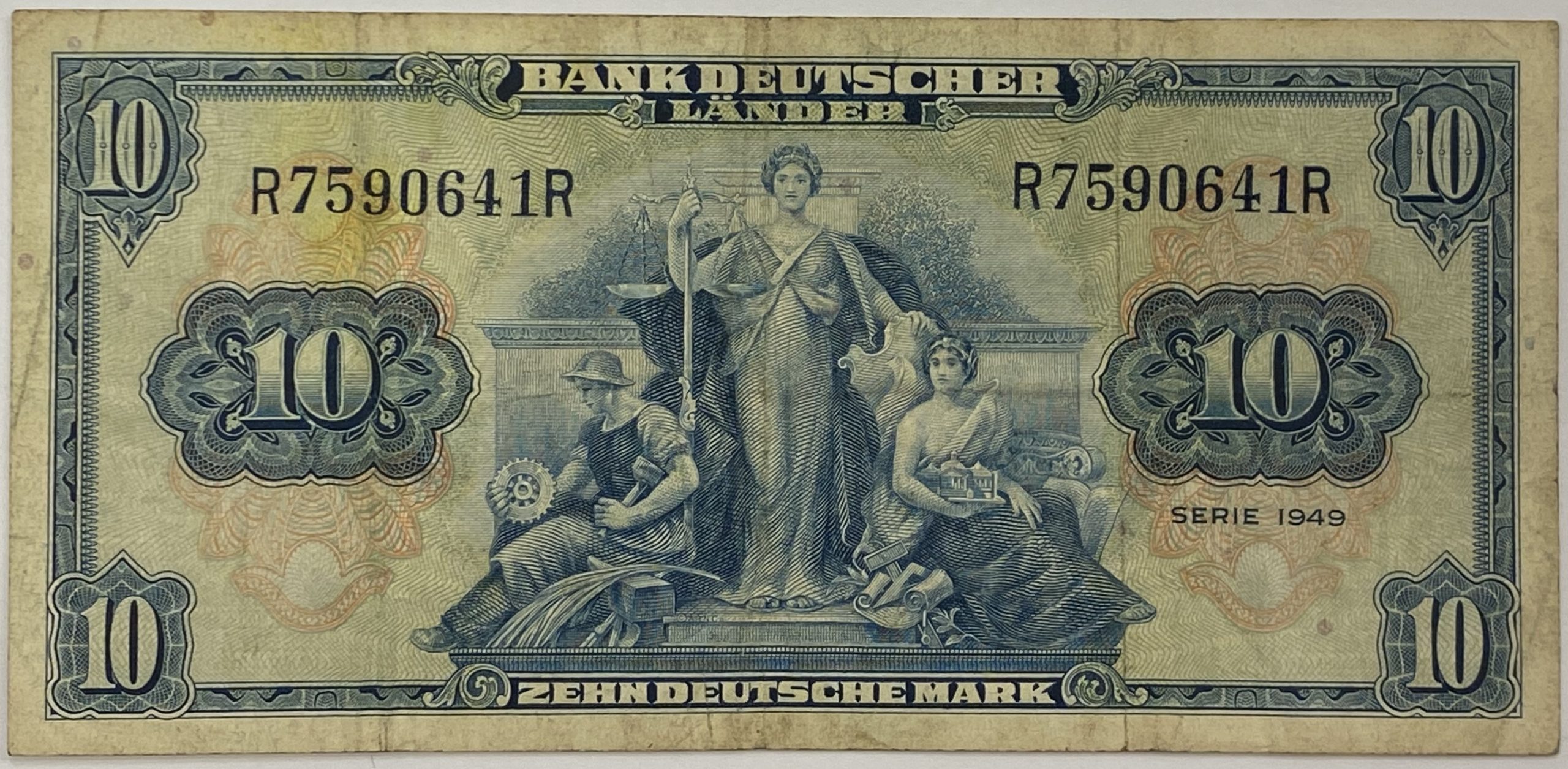 1949 Tyskland 10 Deutsche Mark, 1