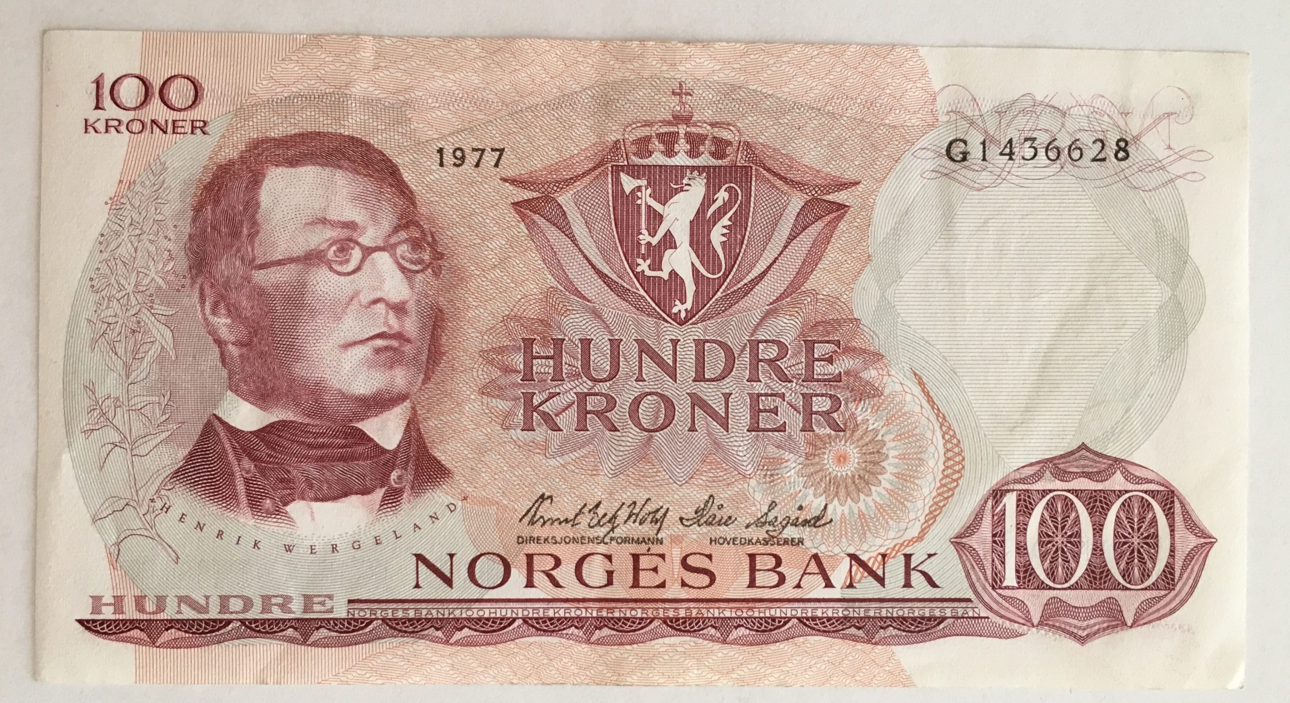 1977  100 kroner G, 01