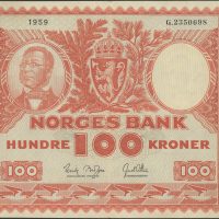 1959 100 kroner G.2350698, 1