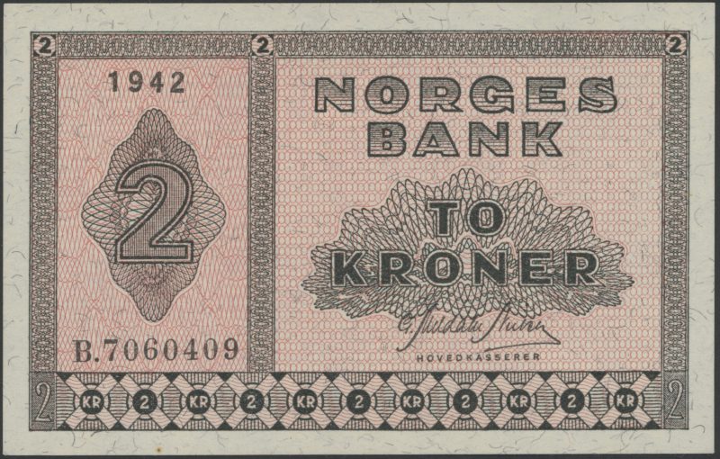 1942 2 kroner B.7060409, 0