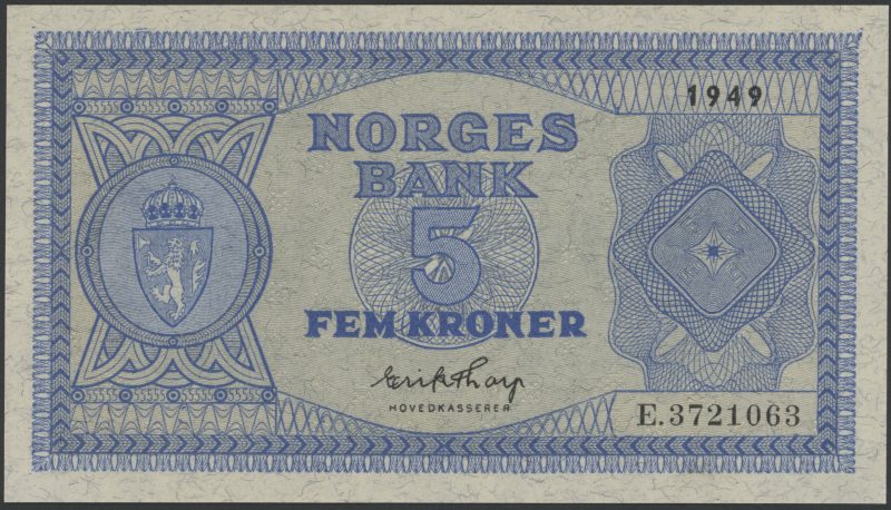 1949 5 kroner E.3721063, 0
