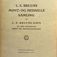 1928 L. E. Bruuns mønt- og medaille samling og L. E. Bruuns gave til den kongelige møny- og medaillesamling, innbundet