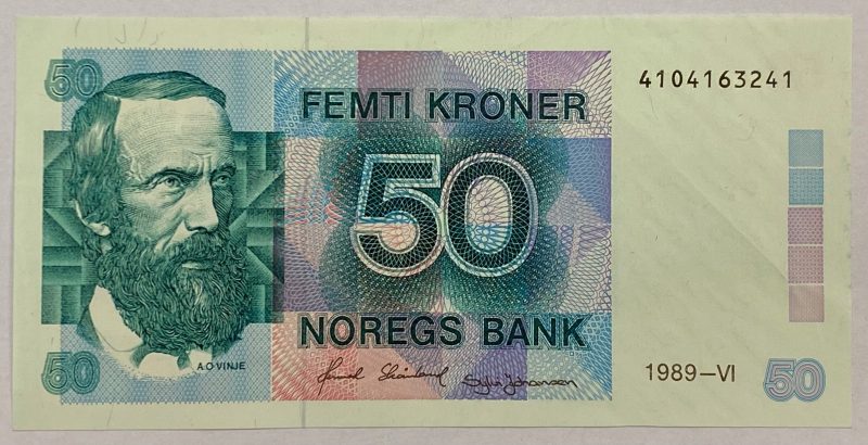 1989-VI 50 kroner 4104163241 , 1+/01