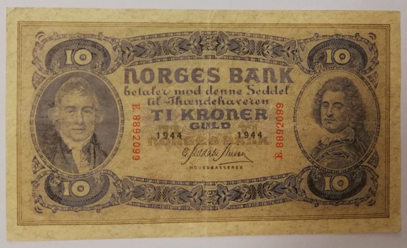1944 10 kroner E.8892099, 1