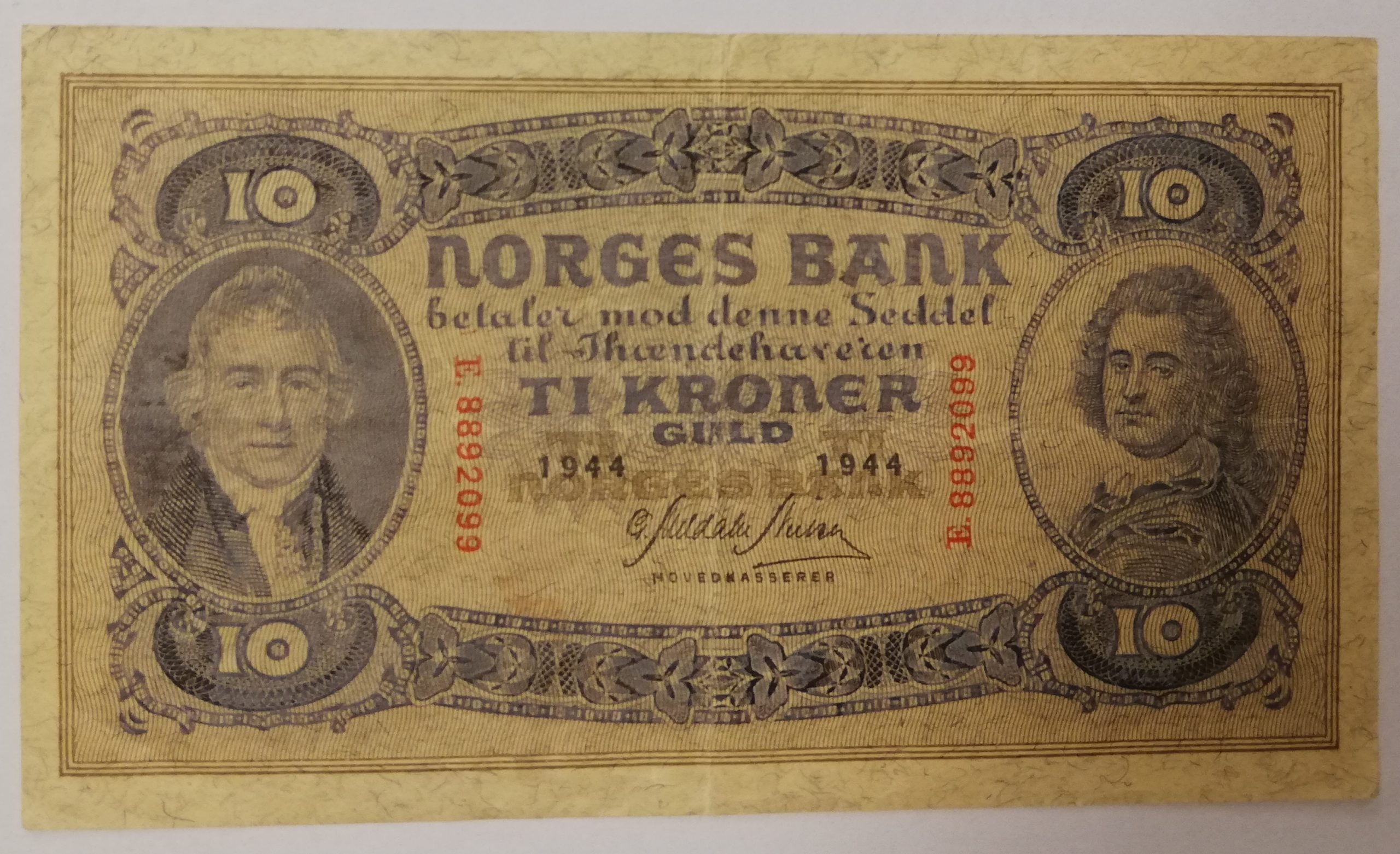 1944 10 kroner E.8892099, 1