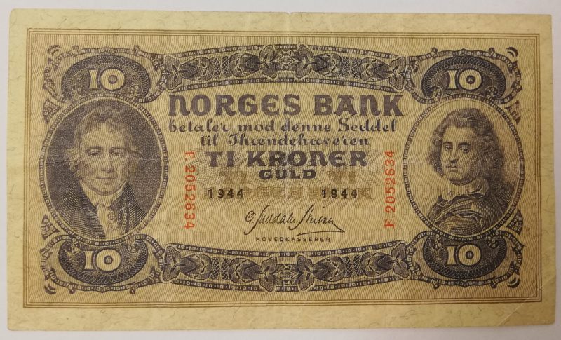 1944 10 kroner F.2052634, 1