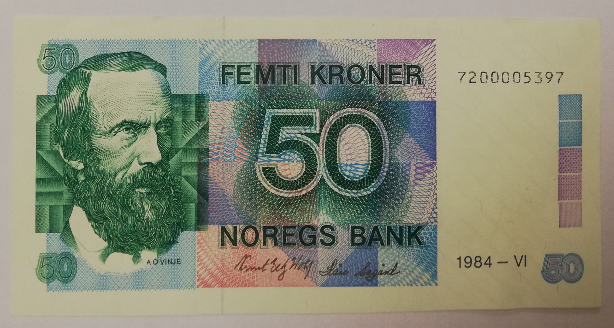 1984 50 kroner, 0/01